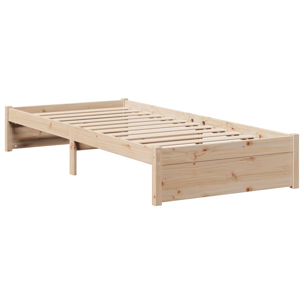 Bed met boekenkast zonder matras massief grenenhout 75x190 cm is nu te koop bij PeponiXL, paradijselijk wonen!