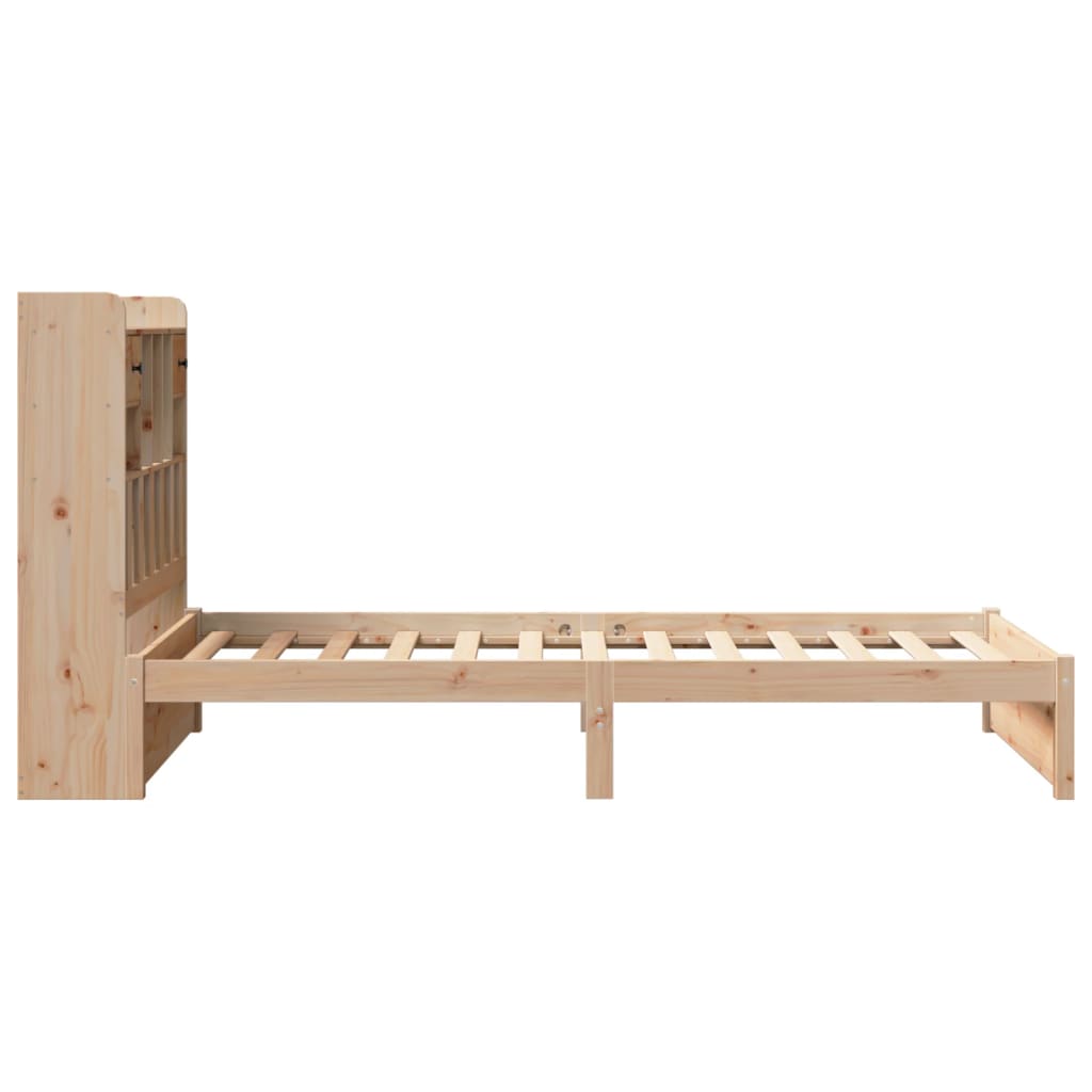 Bed met boekenkast zonder matras massief grenenhout 75x190 cm is nu te koop bij PeponiXL, paradijselijk wonen!