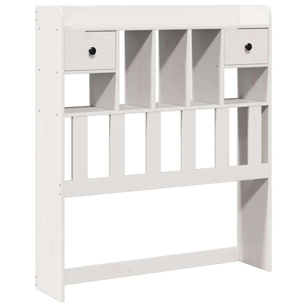 Bed met boekenkast zonder matras grenenhout wit 75x190 cm is nu te koop bij PeponiXL, paradijselijk wonen!
