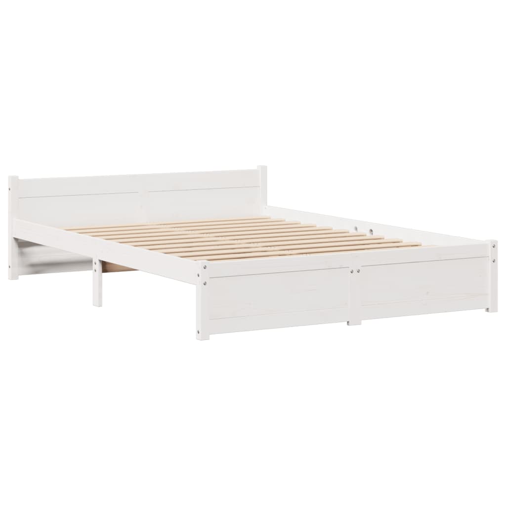 Bed met boekenkast zonder matras grenenhout wit 140x200 cm is nu te koop bij PeponiXL, paradijselijk wonen!