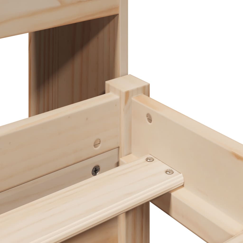 Bed met boekenkast zonder matras massief grenenhout 90x200 cm is nu te koop bij PeponiXL, paradijselijk wonen!