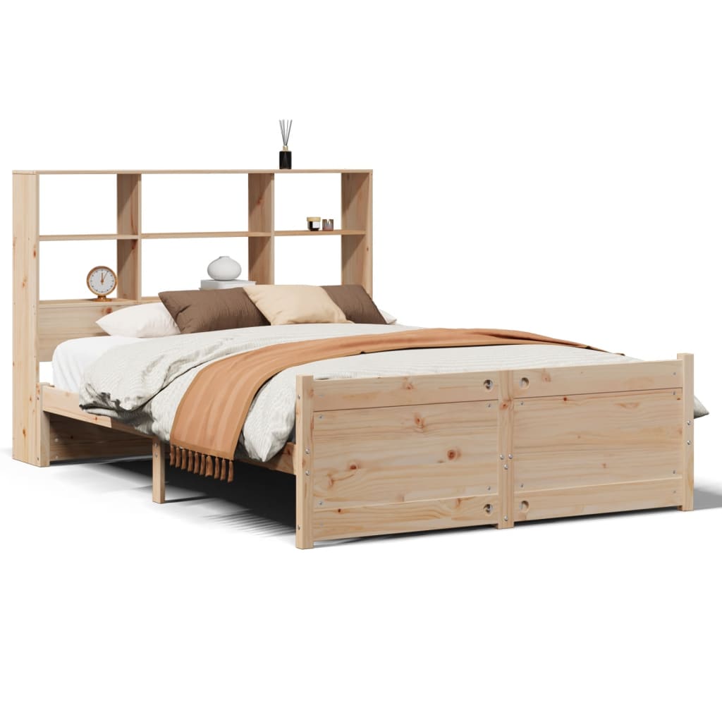 Bed met boekenkast zonder matras massief grenenhout 150x200 cm is nu te koop bij PeponiXL, paradijselijk wonen!
