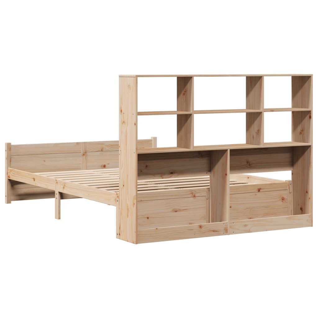 Bed met boekenkast zonder matras massief grenenhout 150x200 cm is nu te koop bij PeponiXL, paradijselijk wonen!