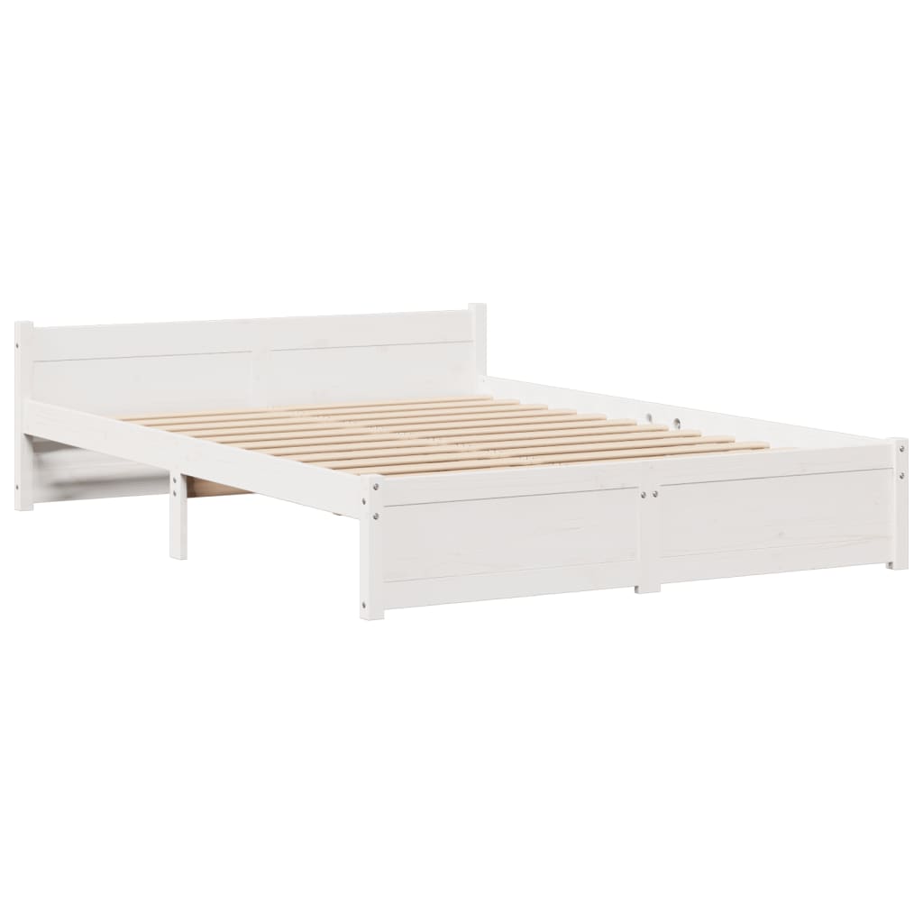 Bed met boekenkast zonder matras grenenhout wit 160x200 cm is nu te koop bij PeponiXL, paradijselijk wonen!
