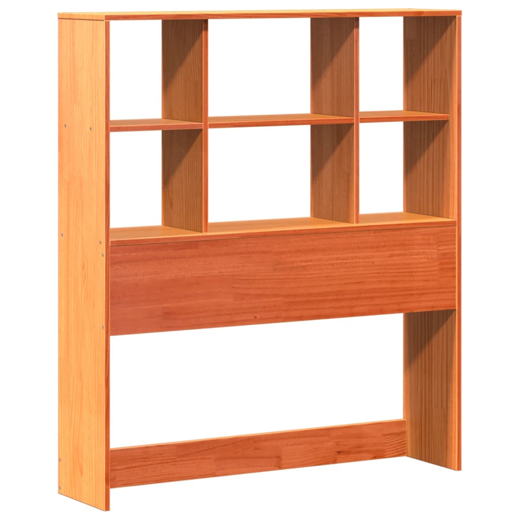 Bed met boekenkast zonder matras grenenhout wasbruin 100x200 cm is nu te koop bij PeponiXL, paradijselijk wonen!