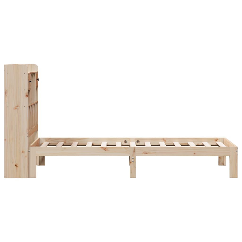 Bed met boekenkast zonder matras massief grenenhout 75x190 cm is nu te koop bij PeponiXL, paradijselijk wonen!