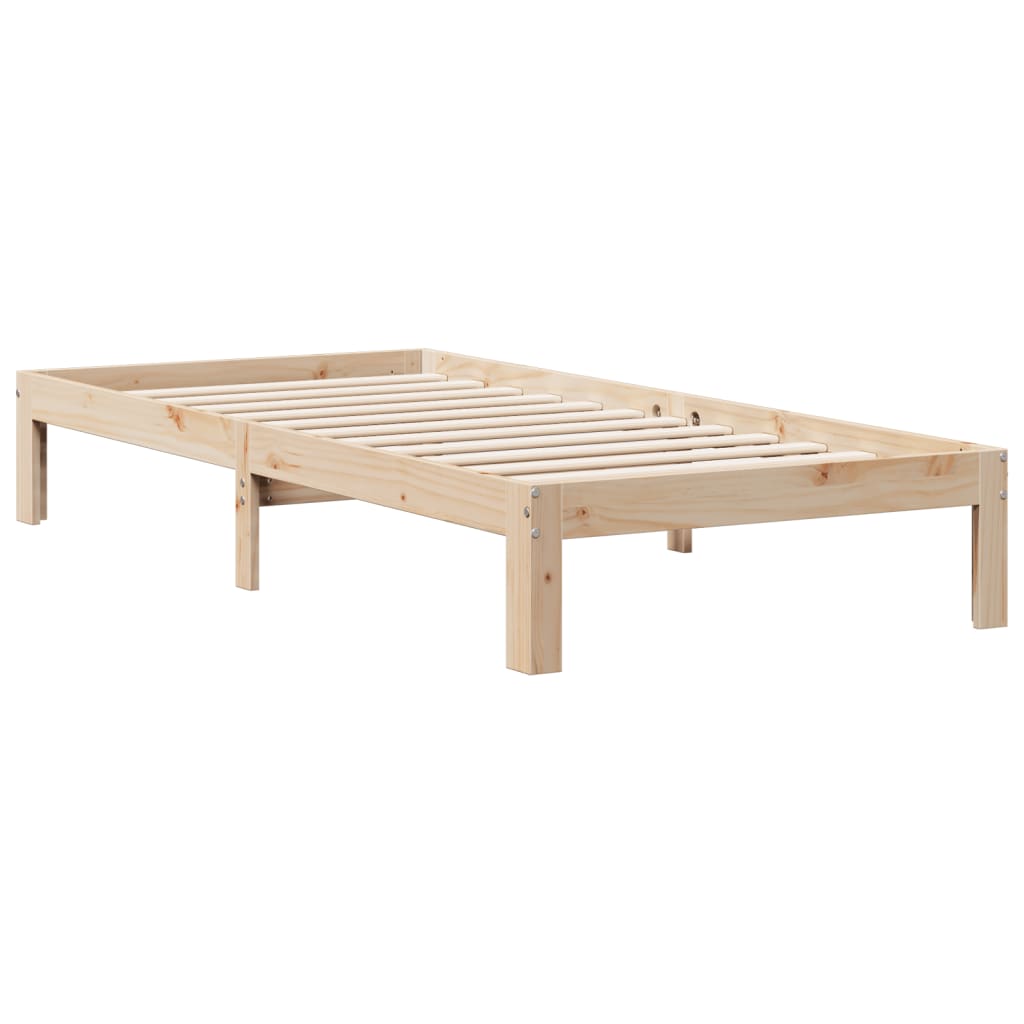 Bed met boekenkast zonder matras massief grenenhout 90x200 cm is nu te koop bij PeponiXL, paradijselijk wonen!