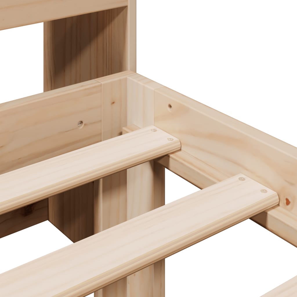 Bed met boekenkast zonder matras massief grenenhout 90x200 cm is nu te koop bij PeponiXL, paradijselijk wonen!