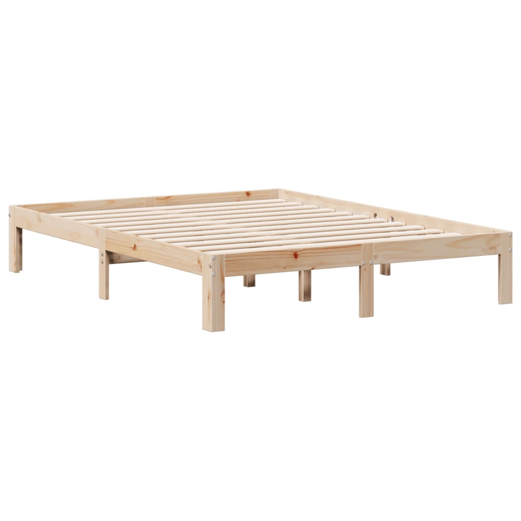 Bed met boekenkast zonder matras massief grenenhout 140x200 cm is nu te koop bij PeponiXL, paradijselijk wonen!