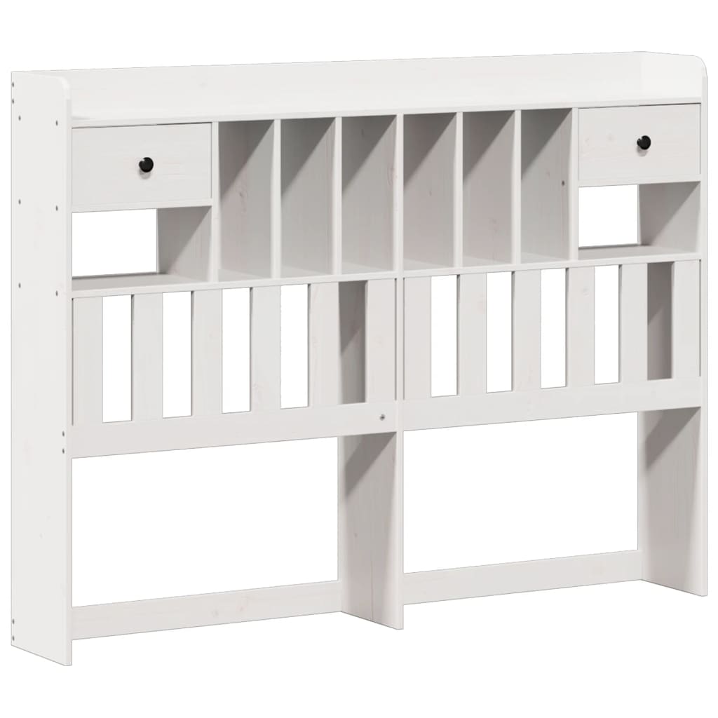 Bed met boekenkast zonder matras grenenhout wit 160x200 cm is nu te koop bij PeponiXL, paradijselijk wonen!