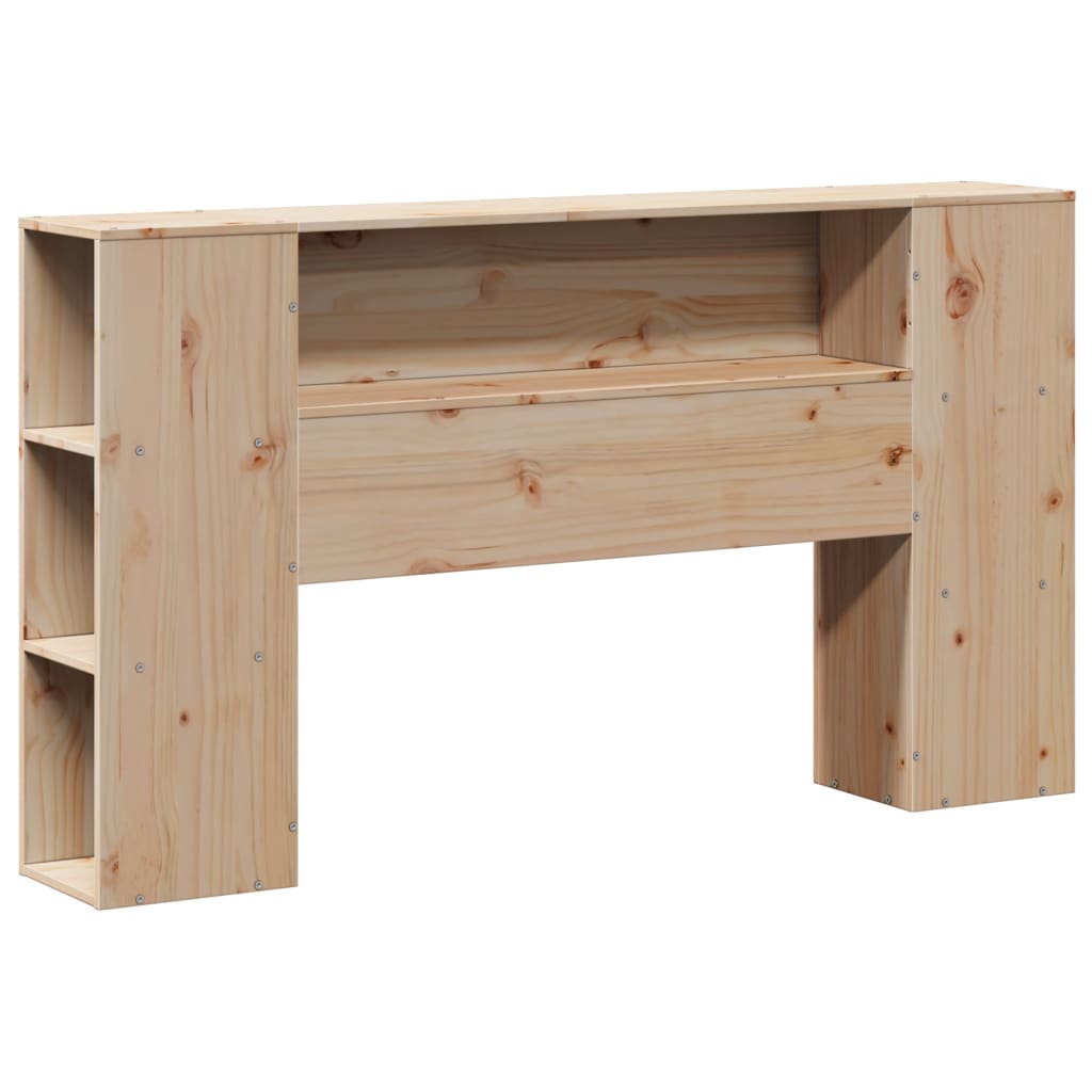 Bed met boekenkast zonder matras massief grenenhout 140x200 cm