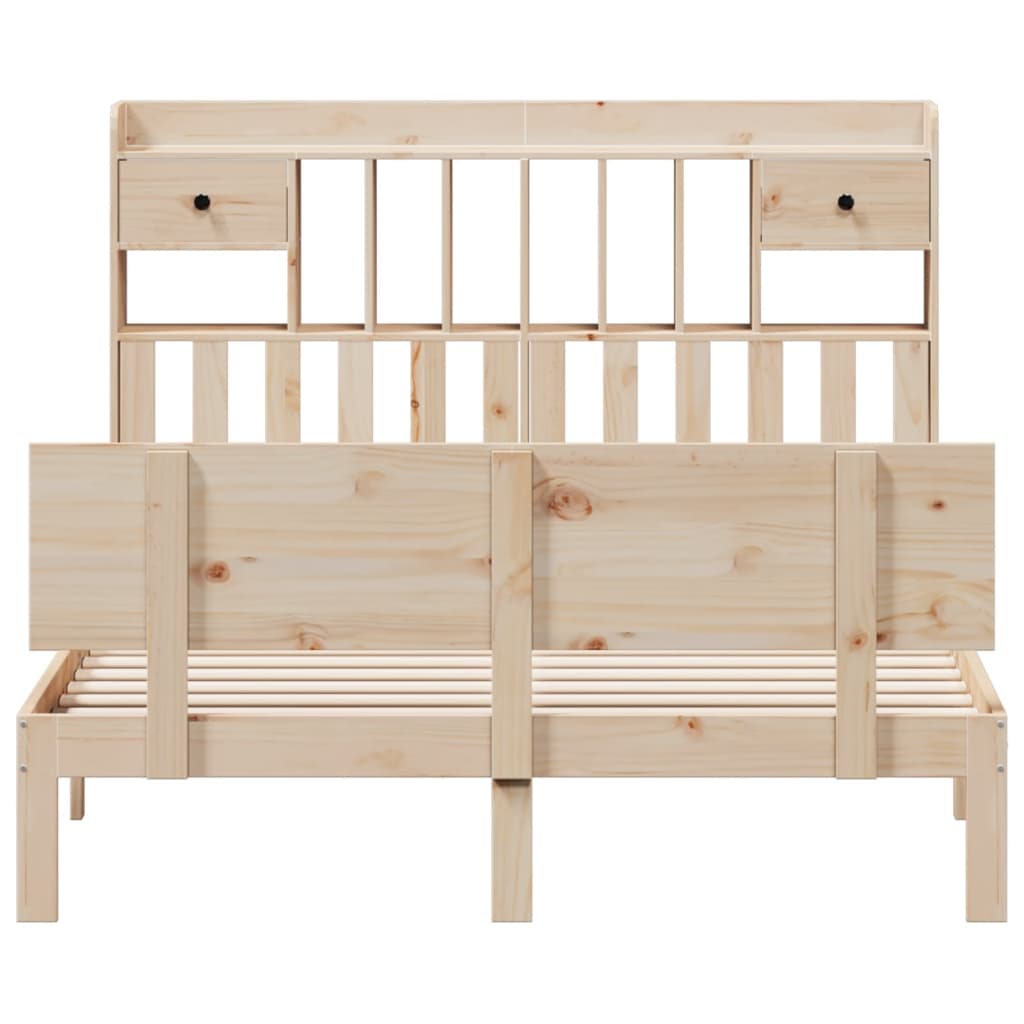 Bed met boekenkast zonder matras massief grenenhout 140x200 cm is nu te koop bij PeponiXL, paradijselijk wonen!