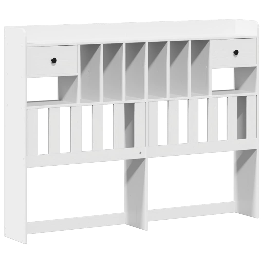 Bed met boekenkast zonder matras grenenhout wit 150x200 cm is nu te koop bij PeponiXL, paradijselijk wonen!