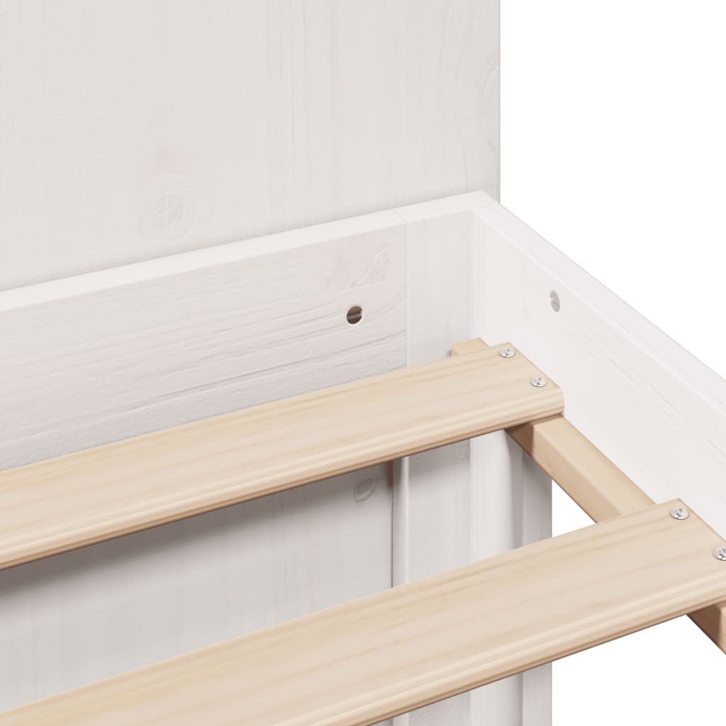 Boekenkastbed zonder matras Wit 160x200cm Massief grenenhout is nu te koop bij PeponiXL, paradijselijk wonen!