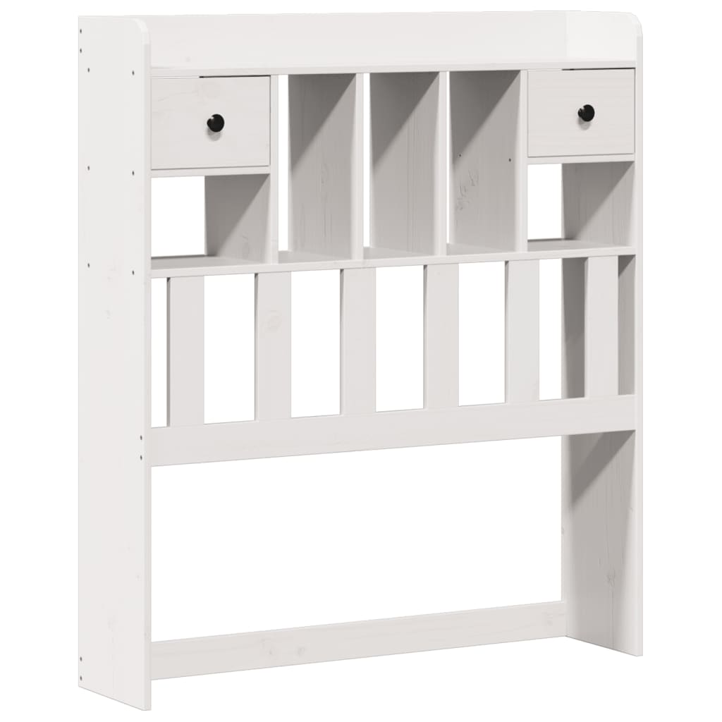 Bed met boekenkast zonder matras grenenhout wit 75x190 cm is nu te koop bij PeponiXL, paradijselijk wonen!