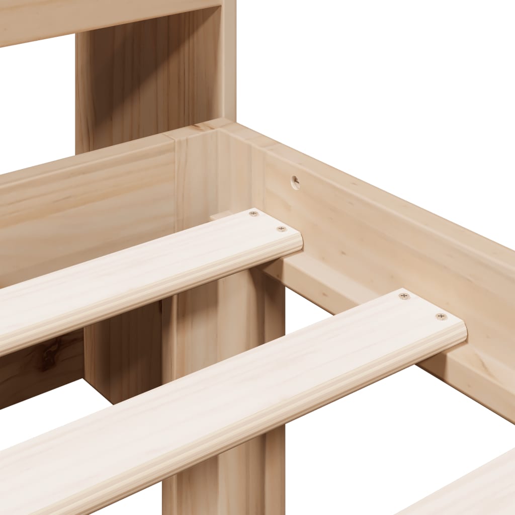 Bed met boekenkast zonder matras massief grenenhout 90x200 cm is nu te koop bij PeponiXL, paradijselijk wonen!