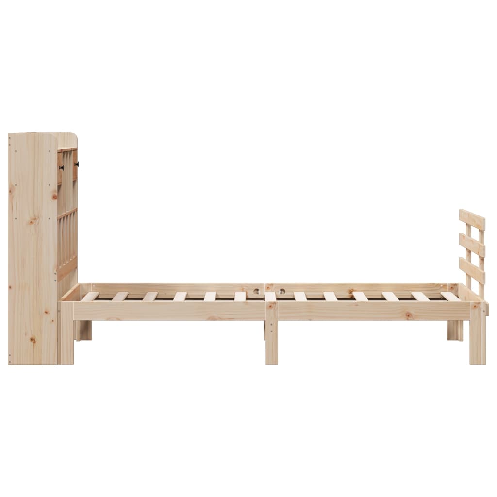 Bed met boekenkast zonder matras massief grenenhout 100x200 cm is nu te koop bij PeponiXL, paradijselijk wonen!