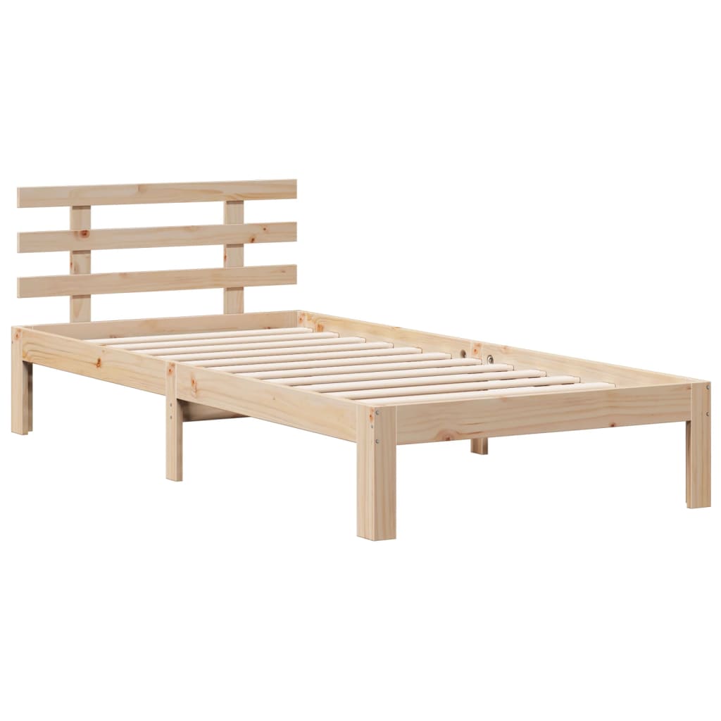 Bed met boekenkast zonder matras massief grenenhout 100x200 cm is nu te koop bij PeponiXL, paradijselijk wonen!
