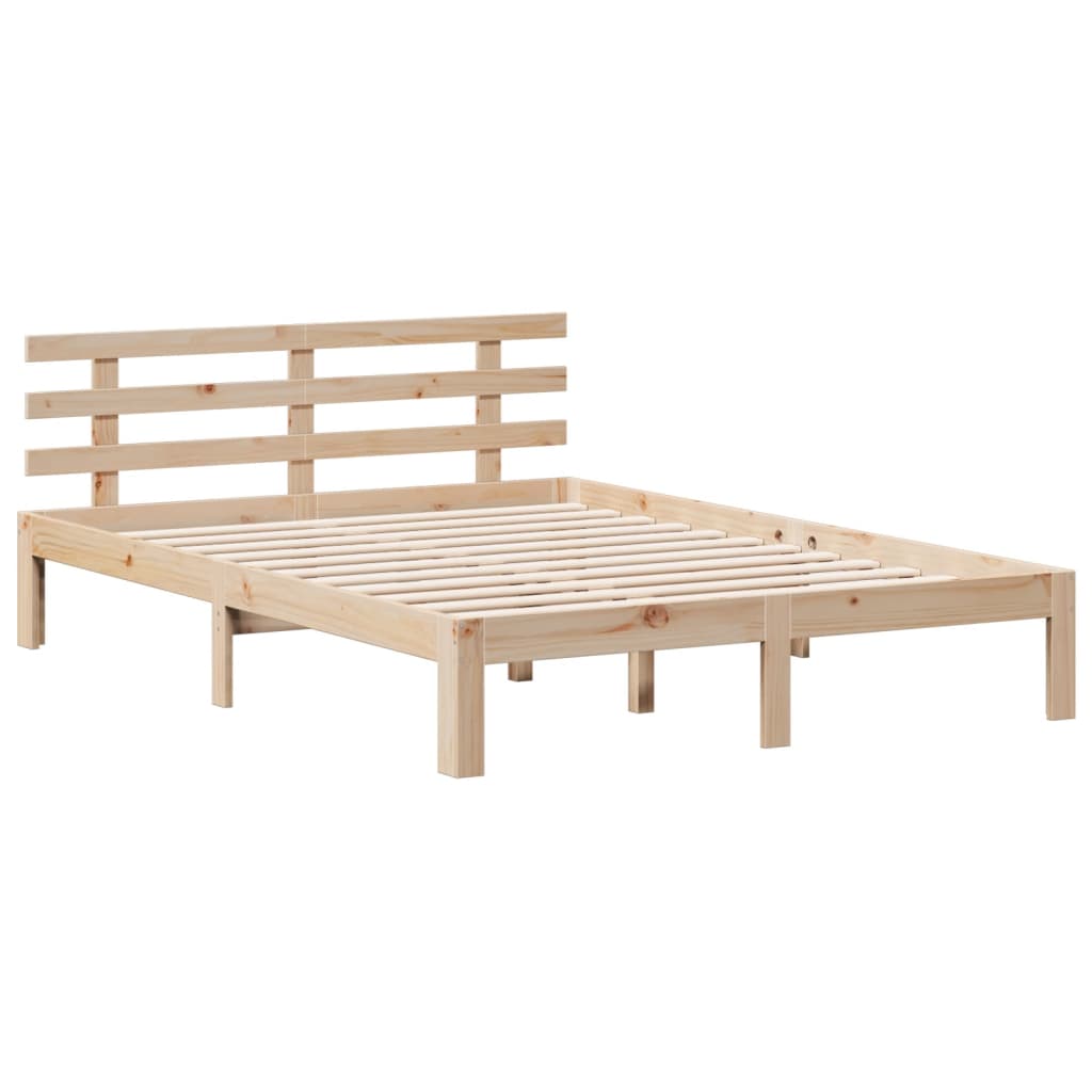 Bed met boekenkast zonder matras massief grenenhout 140x200 cm is nu te koop bij PeponiXL, paradijselijk wonen!