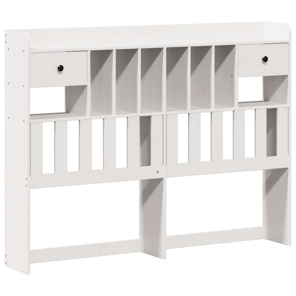 Bed met boekenkast zonder matras grenenhout wit 150x200 cm is nu te koop bij PeponiXL, paradijselijk wonen!