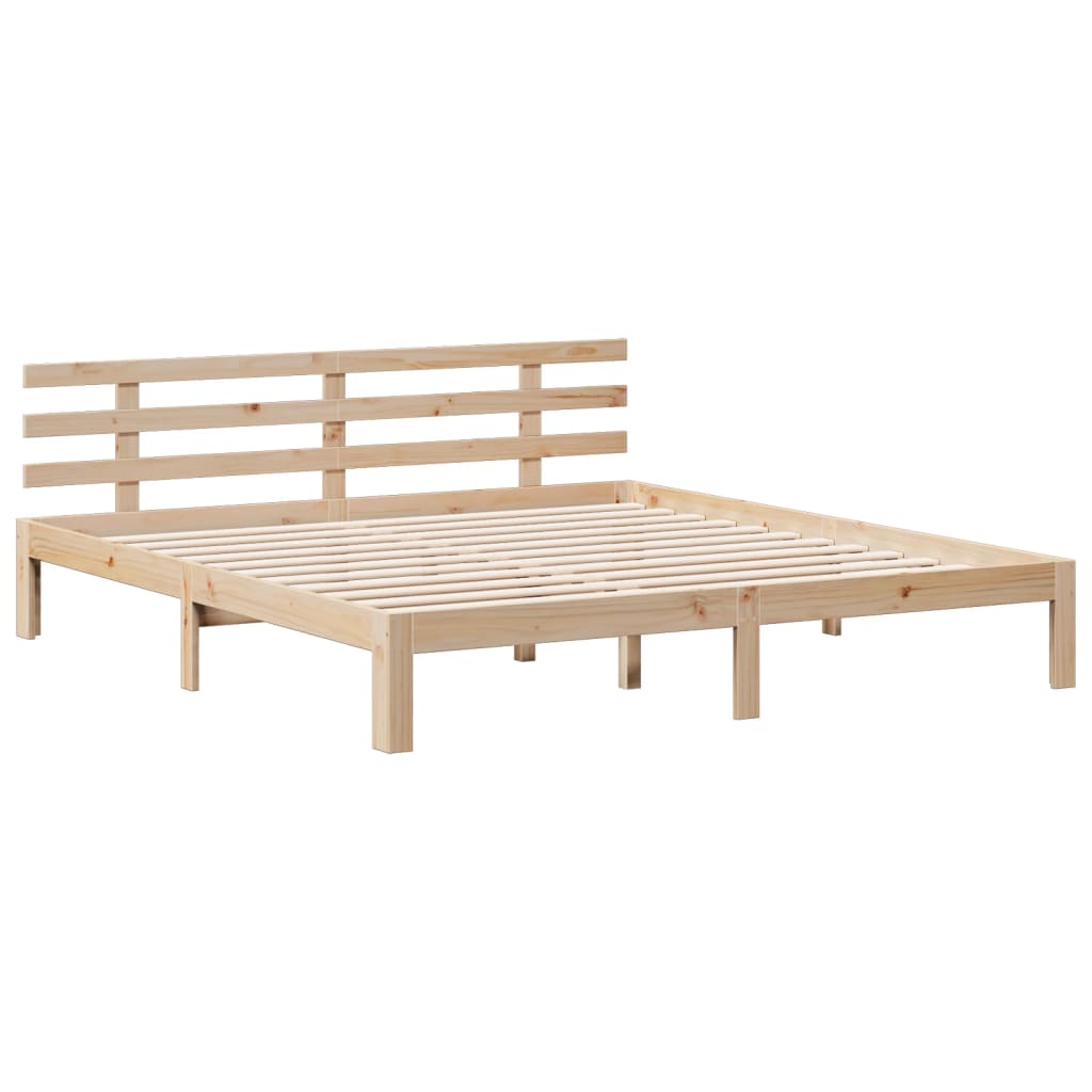 Bed met boekenkast zonder matras massief grenenhout 180x200 cm is nu te koop bij PeponiXL, paradijselijk wonen!