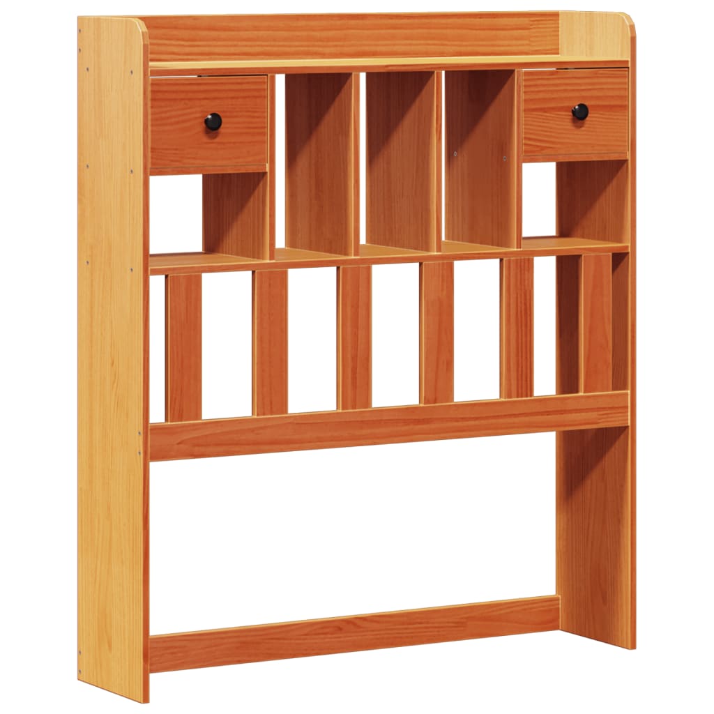 Bed met boekenkast zonder matras grenenhout wasbruin 100x200 cm is nu te koop bij PeponiXL, paradijselijk wonen!