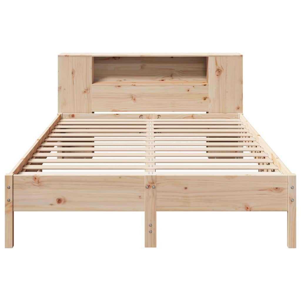 Bed met boekenkast zonder matras massief grenenhout 135x190 cm is nu te koop bij PeponiXL, paradijselijk wonen!