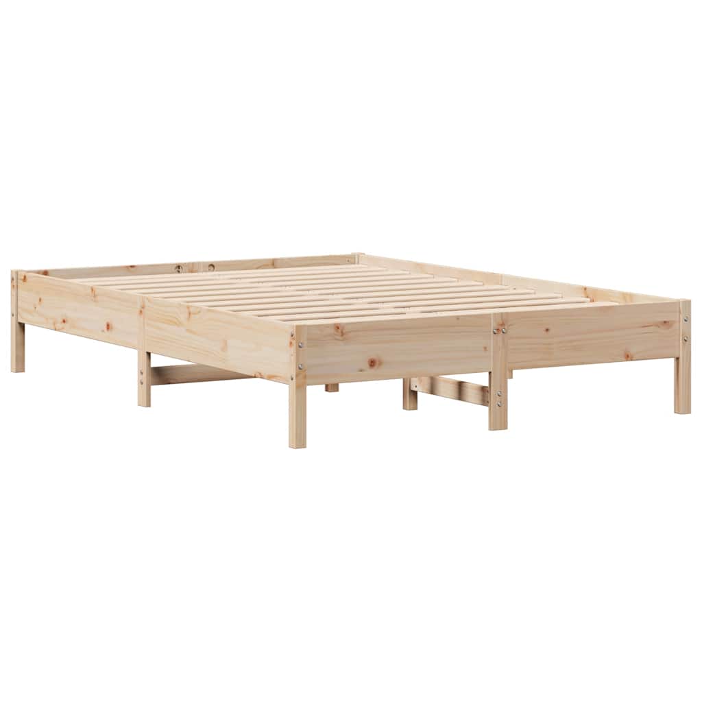 Bed met boekenkast zonder matras massief grenenhout 135x190 cm is nu te koop bij PeponiXL, paradijselijk wonen!