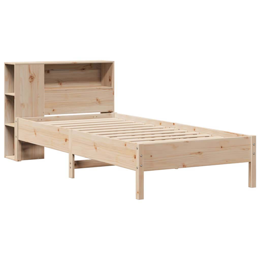 Bed met boekenkast zonder matras massief grenenhout 75x190 cm is nu te koop bij PeponiXL, paradijselijk wonen!