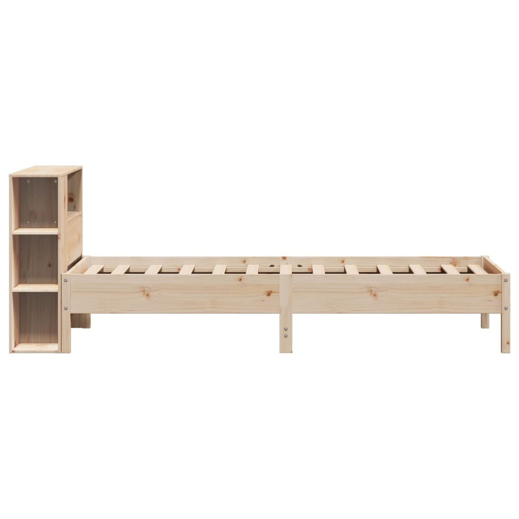 Bed met boekenkast zonder matras massief grenenhout 75x190 cm is nu te koop bij PeponiXL, paradijselijk wonen!