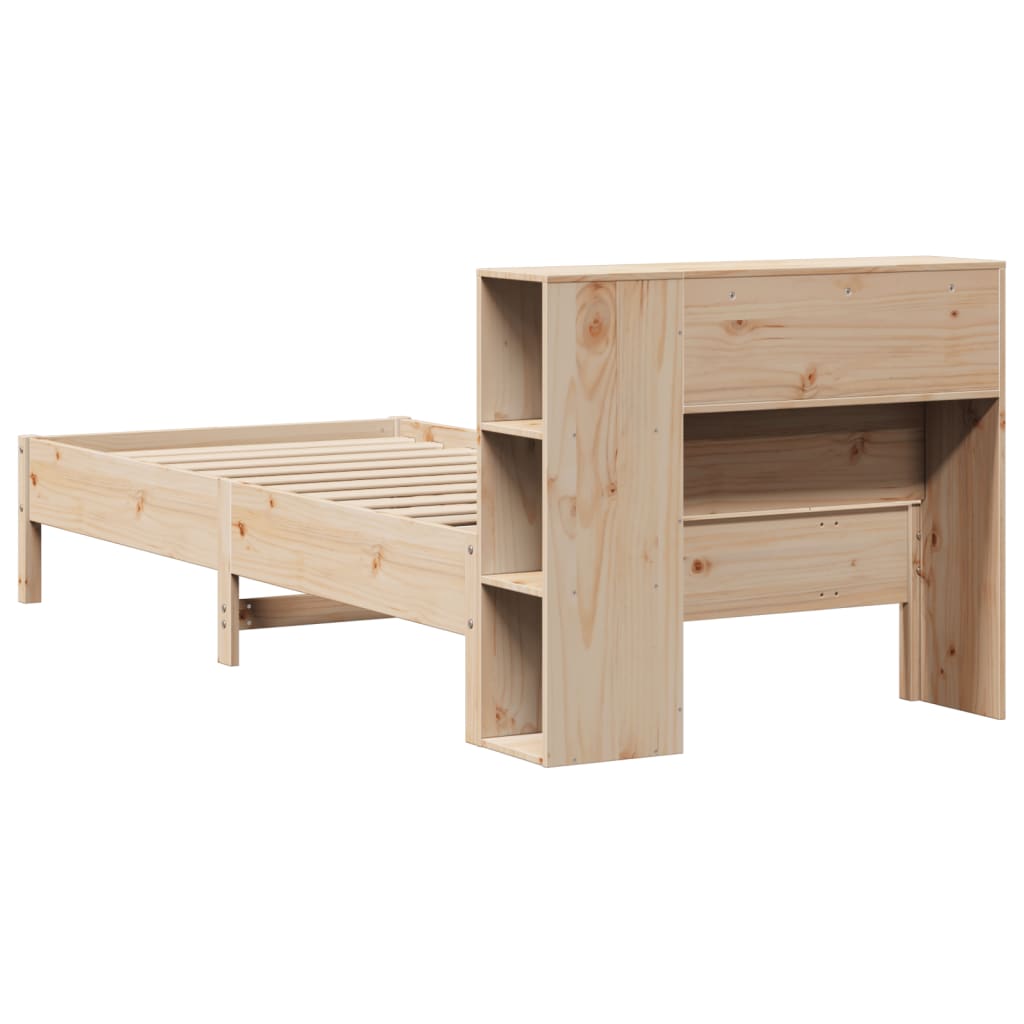 Bed met boekenkast zonder matras massief grenenhout 75x190 cm is nu te koop bij PeponiXL, paradijselijk wonen!