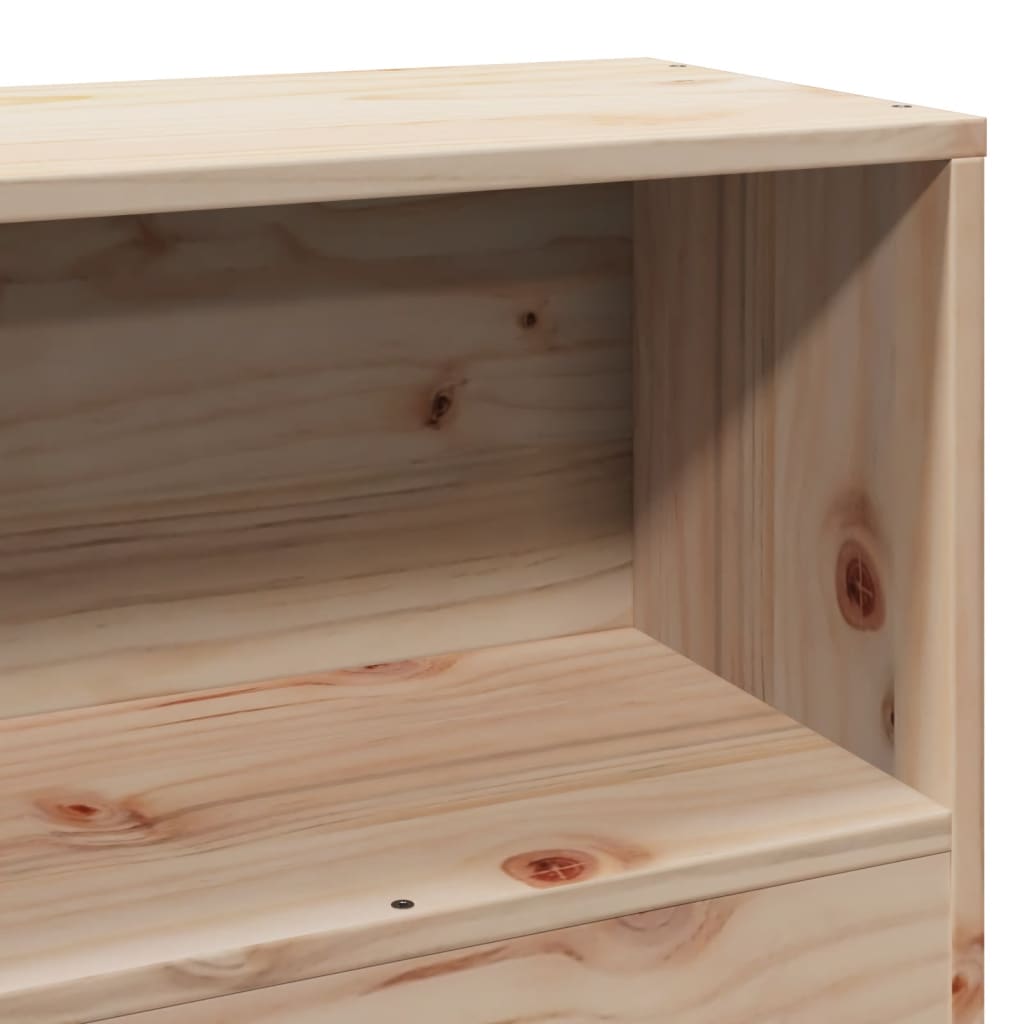 Bed met boekenkast zonder matras massief grenenhout 75x190 cm is nu te koop bij PeponiXL, paradijselijk wonen!
