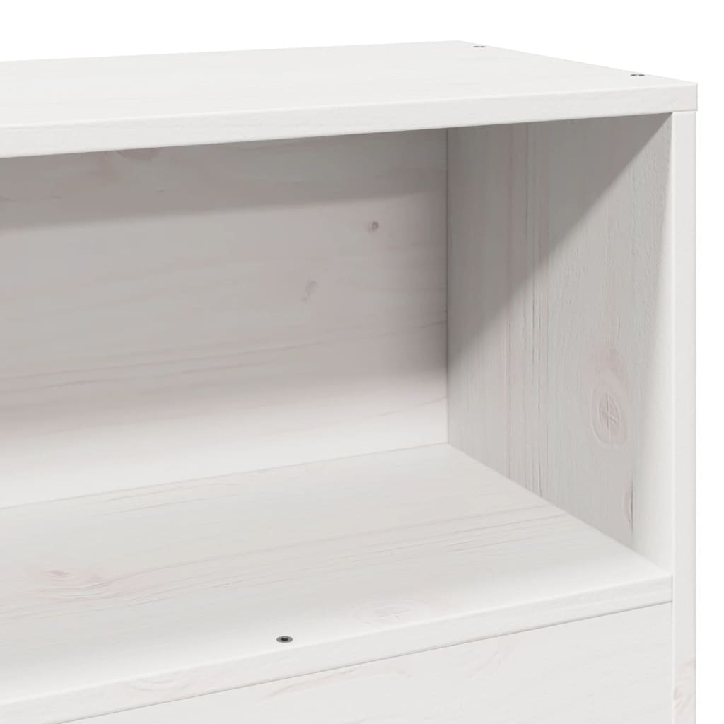 Bed met boekenkast zonder matras grenenhout wit 75x190 cm is nu te koop bij PeponiXL, paradijselijk wonen!
