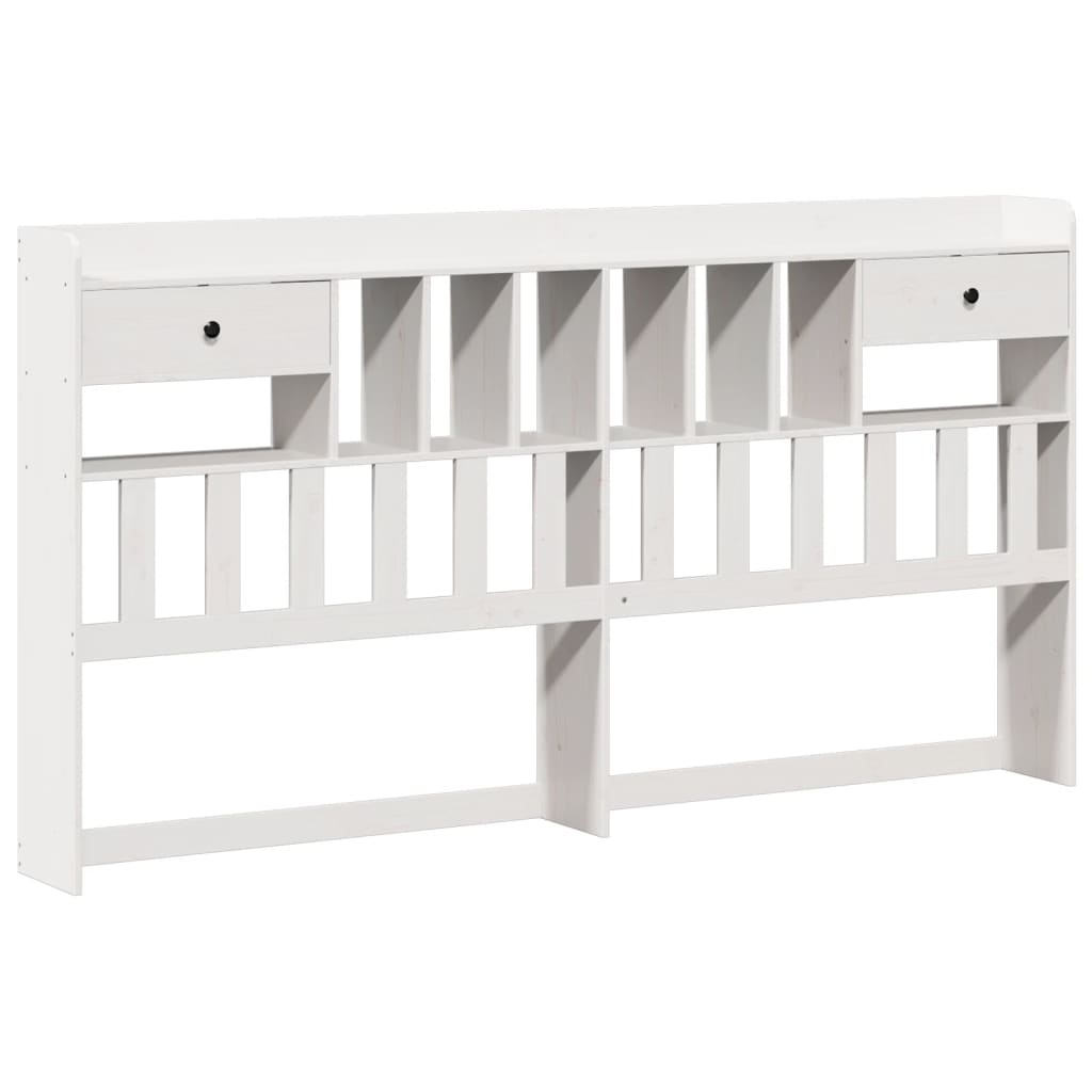 Bed met boekenkast zonder matras grenenhout wit 180x200 cm is nu te koop bij PeponiXL, paradijselijk wonen!