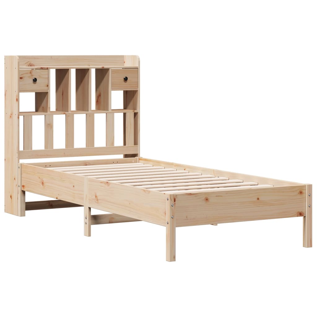 Bed met boekenkast zonder matras massief grenenhout 90x200 cm is nu te koop bij PeponiXL, paradijselijk wonen!