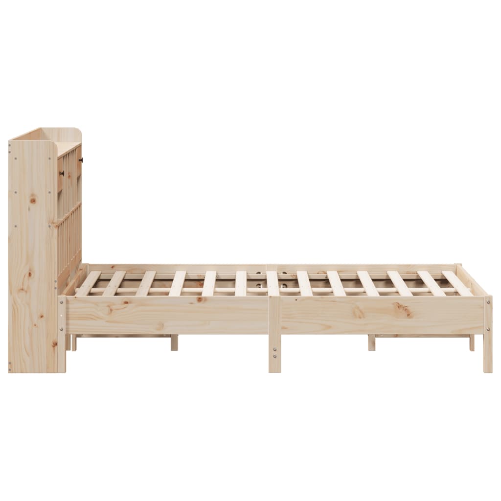 Bed met boekenkast zonder matras massief grenenhout 140x190 cm is nu te koop bij PeponiXL, paradijselijk wonen!