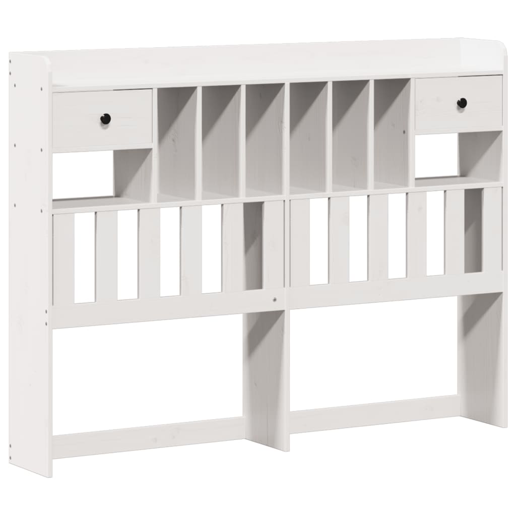 Bed met boekenkast zonder matras grenenhout wit 140x190 cm is nu te koop bij PeponiXL, paradijselijk wonen!