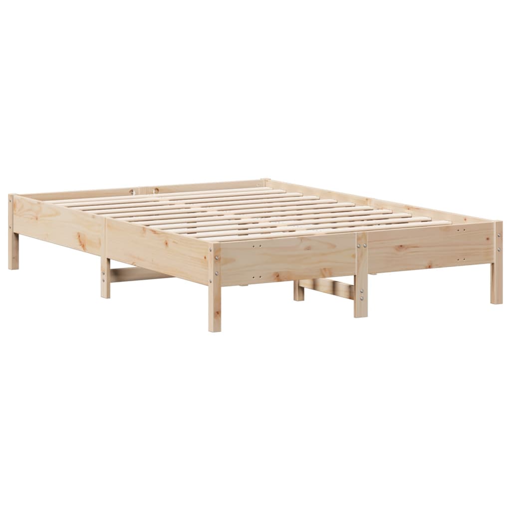 Bed met boekenkast zonder matras massief grenenhout 135x190 cm is nu te koop bij PeponiXL, paradijselijk wonen!