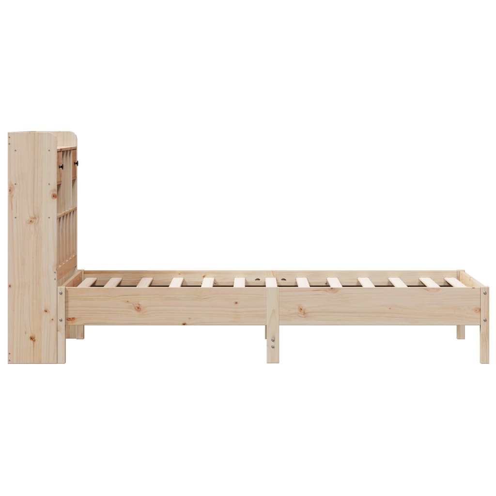 Bed met boekenkast zonder matras massief grenenhout 90x190 cm is nu te koop bij PeponiXL, paradijselijk wonen!