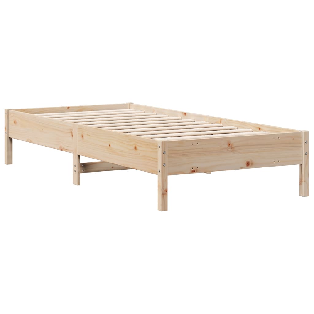 Bed met boekenkast zonder matras massief grenenhout 90x190 cm is nu te koop bij PeponiXL, paradijselijk wonen!