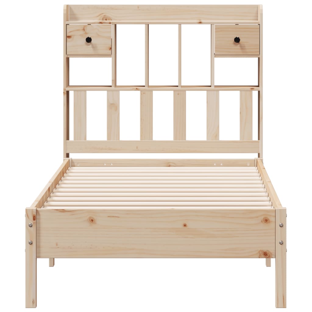 Bed met boekenkast zonder matras massief grenenhout 75x190 cm is nu te koop bij PeponiXL, paradijselijk wonen!