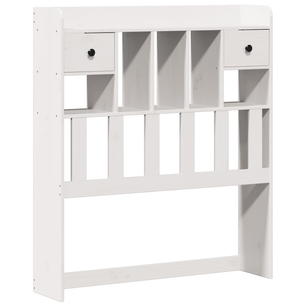 Bed met boekenkast zonder matras grenenhout wit 75x190 cm is nu te koop bij PeponiXL, paradijselijk wonen!