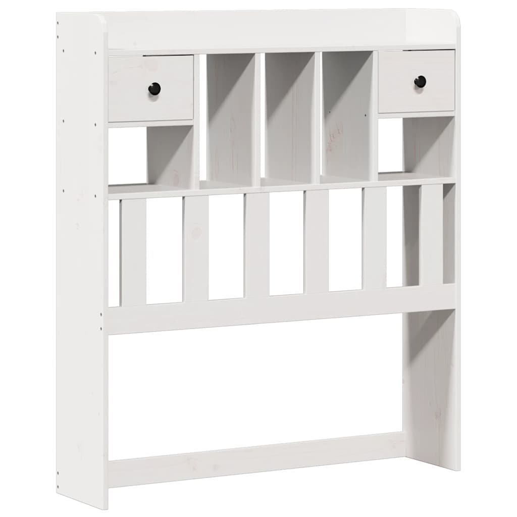 Bed met boekenkast zonder matras grenenhout wit 75x190 cm is nu te koop bij PeponiXL, paradijselijk wonen!