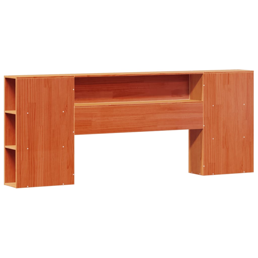 Bed met boekenkast zonder matras grenenhout wasbruin 180x200 cm is nu te koop bij PeponiXL, paradijselijk wonen!