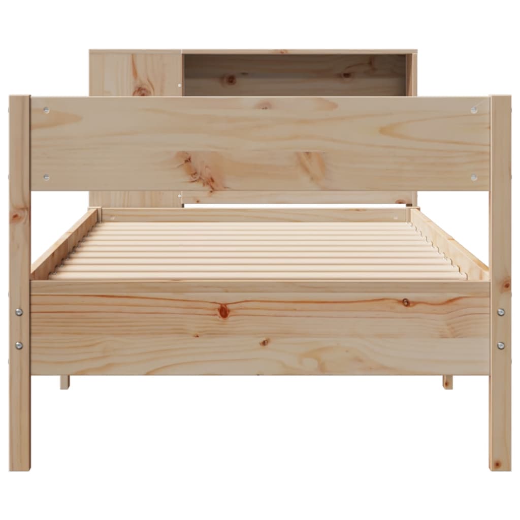 Bed met boekenkast zonder matras massief grenenhout 75x190 cm is nu te koop bij PeponiXL, paradijselijk wonen!
