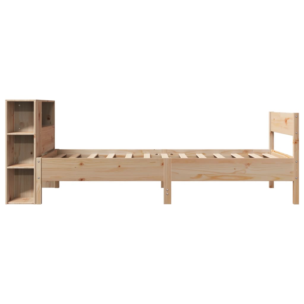 Bed met boekenkast zonder matras massief grenenhout 75x190 cm is nu te koop bij PeponiXL, paradijselijk wonen!