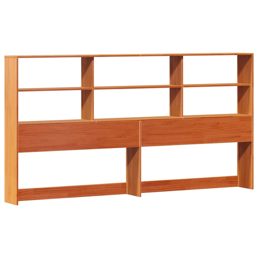 Bed met boekenkast zonder matras grenenhout wasbruin 200x200 cm is nu te koop bij PeponiXL, paradijselijk wonen!