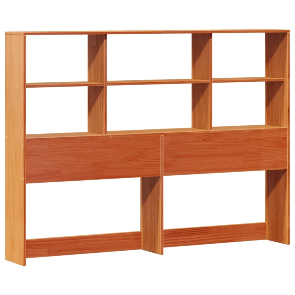 Bed met boekenkast zonder matras grenenhout wasbruin 140x200 cm is nu te koop bij PeponiXL, paradijselijk wonen!