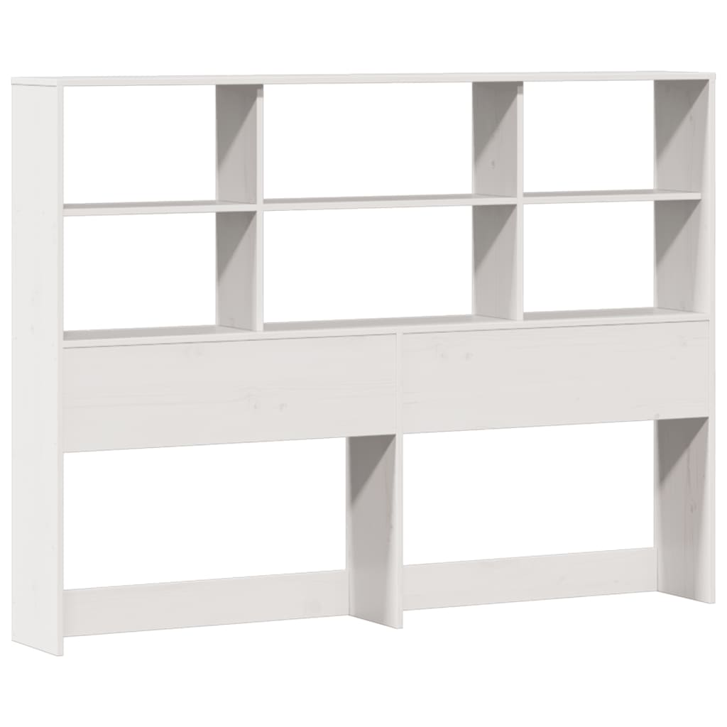 Bed met boekenkast zonder matras grenenhout wit 140x190 cm is nu te koop bij PeponiXL, paradijselijk wonen!