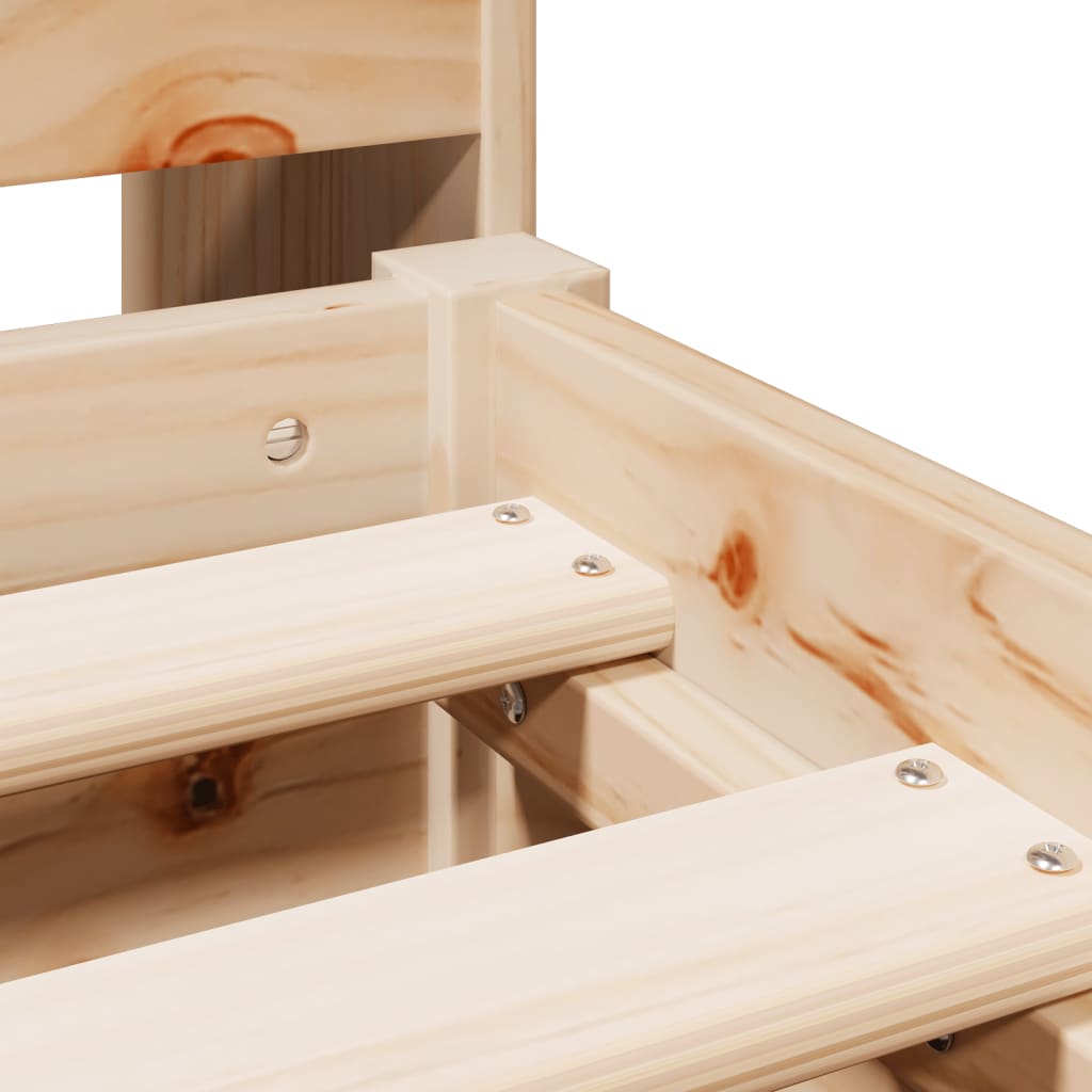 Bed met boekenkast zonder matras massief grenenhout 180x200 cm is nu te koop bij PeponiXL, paradijselijk wonen!